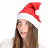 Set of 10 Santa Hats, Classic Red Christmas Headwear, Perfect for Festive Family Gatherings, Featuring a Red And White Striped Pattern with a Fluffy Pom-Pom Trim, Comfortable Holiday Attire