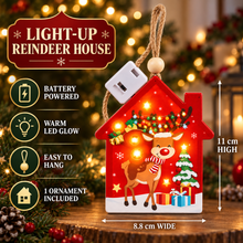 Christmas Tree Santa Ornament with LED Lights – 1PC Festive Reindeer Hanging Decoration for Christmas Tree, Home, Party & Holiday Décor
