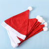 Set of 10 Santa Hats, Classic Red Christmas Headwear, Perfect for Festive Family Gatherings, Featuring a Red And White Striped Pattern with a Fluffy Pom-Pom Trim, Comfortable Holiday Attire