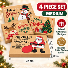 Christmas Gift Wrapping Paper Hamper Kraft Boxes with Lids for Shirts Clothes Sweaters Xmas