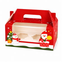 12pcs Christmas 2-Hole Cupcake Bakery Boxes with Inserts – Holiday Gift Packaging for Cupcakes, Muffins, Desserts & Christmas Treats