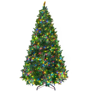 Jingle Jollys Christmas Tree 2.1m Xmas Tree Decoration 8 Light Mode Multi Colour - Santas Workshop Direct 