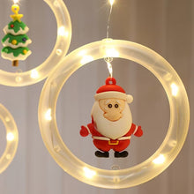 Set of Battery powdered Christmas LED Curtain Lights Featuring Charming Designs of Santa, Reindeer, Snowman, And Trees. These Glamorous String Lights Made of Plastic Are Perfect for Indoor Decoration in Homes, Bedrooms, And Parties