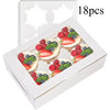 White Paper Cupcake Box | 18pcs with Insert And Window Hold 6 Standard Cupcakes, Cupcake Carrier Container, Bakery Muffin Box for Pastry, Cookies, Birthday, Mother'S Day, Wedding Party