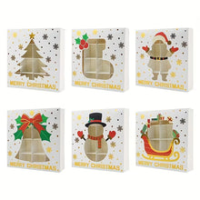 12pcs Christmas Gift Boxes with insert Xmas Gift Box with window Gift Wrap Box for Eve Holiday Presents Wrapping, Halloween