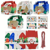 8/16pcs Set, Christmas Hand-Held Window Candy Packaging Gift Box, Kraft Paper Candy Box, Santa Claus Gift Box, Snowman Gift Box, Party Gifts, New Year Decorations, Christmas Decorations, Party Decorations, Party Supplies