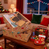 Gift for Her/Him 12pcs of New Creative Cartoon Brown Kraft Paper Window Gift Boxes Measuring 22.0*14.99*6.99 cm, Featuring Santa Claus, Gingerbread Men, Snowmen, And Penguins, Perfect for Christmas Party Gift Boxes Including Strings And Cards