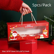 3PCS Christmas 4-Hole Cupcake Gift Boxes – Snowman Muffin Boxes with Clear Window, Gold Trim & Hanging Loop for Cupcakes, Muffins, Cookies & Christmas Treats