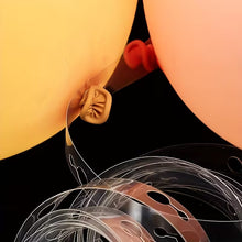 9 Rolls Balloon Chain Strips, 5 Meters Per Roll, Double Hole Balloon Garland Tapes, Decor Strips for Birthday Wedding Christmas Halloween Graduation Parties, Plastic Balloon Additions for Background And Arch Decoration