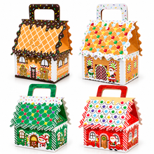 24PCS Christmas House Cookie Bakery Boxes – 16cm Holiday Gift Boxes & Party Favors
