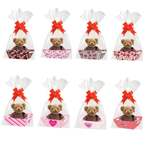 hamper gift box including ribbon and clear cellophane (25x17x9cm) Santas Workshop Direct