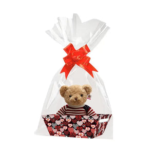 hamper gift box including ribbon and clear cellophane (25x17x9cm) Santas Workshop Direct