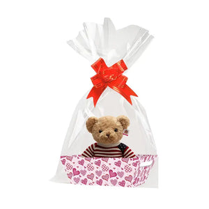 hamper gift box including ribbon and clear cellophane (25x17x9cm) Santas Workshop Direct