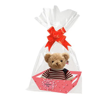 hamper gift box including ribbon and clear cellophane (25x17x9cm) Santas Workshop Direct