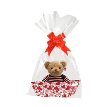 hamper gift box including ribbon and clear cellophane (25x17x9cm) Santas Workshop Direct