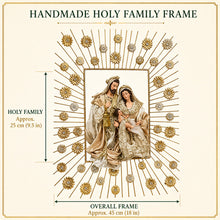 Christmas religious ornament decorations handmade nativity Holy Family metal frame Holy Family Décor (45cm frame approx. )