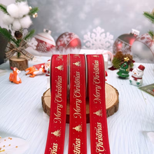 Christmas Ribbon Red 10mm – 3 Rolls | Premium Satin Gift Wrapping Ribbon for Christmas Presents, Gift Boxes, Crafts & Decorations