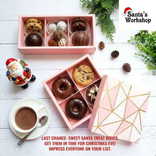 6PCS Donut Fudge Gift Boxes with 4 Hole Insert – Premium Bakery Treat Packaging for Gifts