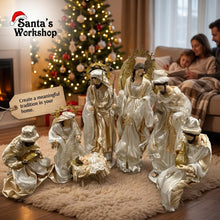 35.5" Large Christmas Religious Handmade Nativity Set with 32.5" Three Wise Men and 90 cm Angel