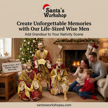 PRE-ORDER 112cm / 44.5" Three Wise Men Only – Extra Large Red & Gold Three Kings Christmas Nativity Figures | Melbourne