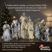 50cm Silver white Christmas Holy Family Nativity set / scene with manger  -35-50cm PRE ORDER