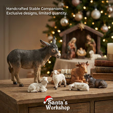 Ceramic Christmas Nativity Barn Animal Figurine – Nativity set Barn / Farm Animal Decoration for Nativity Scene, Christmas Crib Display & Holiday Home Décor