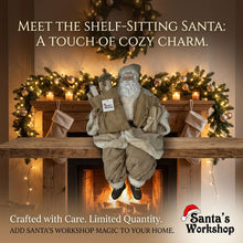 17.75” Sitting on shelf Santa Claus approx 50 cm-Standing Santa Claus Christmas Ornament – Festive Holiday Decoration Figure for Home Décor