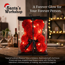 Red Rose Teddy Bear Holding with LED Light & Gift Box – Romantic Valentine’s Day Gift for Her, Anniversary & Birthday Surprise