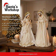 92cm (36") Holy Family Nativity Set – Large Christmas Religious Decoration, Stable Scene, Elegant Holiday Home & Church Display