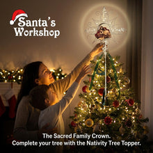 🎄 40cm Holy Family Christmas Tree Topper – Religious Nativity Ornament, Christian Christmas Tree Decoration & Holiday Home Decor ✨