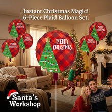 6PCS Round Christmas Foil Balloons – Festive Holiday Party Decorations for Xmas Celebrations, Home & Event Decor