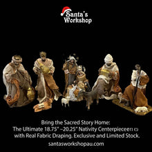 18.75" (51cm) Christmas Nativity Scene Set with Manger, Shepherd & Animals – Premium Traditional Christmas Display for Home, Church & Holiday Décor