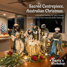 ⭐ 20.25" Christmas Religious Handmade Nativity Set with 3 Wise Men & Holy Family – 53cm Christian Christmas Manger Scene Decoration ⭐