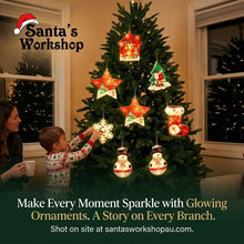 6PCS Christmas LED String Lights – Snowflake Christmas Tree Hanging Lights, Festive Gift Pendant Decorations for Home, Window & Holiday Parties