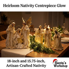 18in Handmade Premium Nativity Scene Figurines Set – Holy Family with Angel & 15.75in Three Wise Men, Exclusive Artisan Christmas Decor