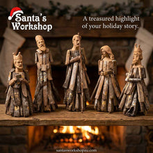 Christmas Religious Handmade Driftwood Nativity Set 41cm – Rustic Holy Family Scene, Wooden Christmas Decoration, Farmhouse Holiday Display, Christian Home Décor Gift