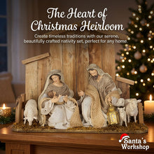 PRE ORDER 8.25" Holy Family Nativity Set on 15.5" Stable – Christmas Religious Decoration, Nativity Scene Display, Holiday Home & Church Décor