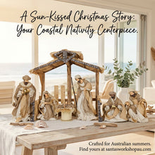 12.75" CHRISTMAS RELIGIOUS HANDMADE NATIVITY SCENE ON 20.75" STABLE PRE ORDER