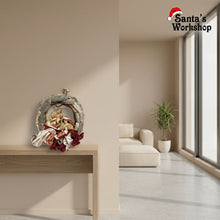🎄 8" (20cm) Christmas Religious Wreath Ornament – Driftwood Frame with Holy Family Nativity Scene, Christian Holiday Hanging Decor ✨