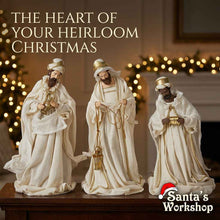 18in Handmade Premium Nativity Scene Figurines Set – Holy Family with Angel & 15.75in Three Wise Men, Exclusive Artisan Christmas Decor