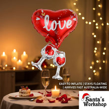 Love Heart Foil Balloons – Valentine's Day Party Decorations for Weddings, Anniversaries, Engagements, Proposals, Birthdays & Romantic Celebrations