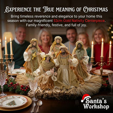 🎄 53cm Gold Christmas Nativity Ornament with Manger – Holy Family Religious Scene, Christian Christmas Home Decor & Holiday Gift ✨