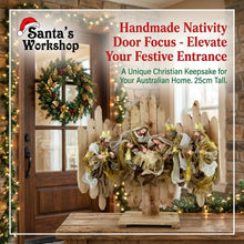 Handmade Christmas Nativity Wreath 78Cm – Holy Family Religious Wall Decor, Christian Christmas Door & Home Decoration
