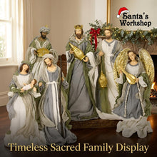 19.75″ Holy Family, 25.75″ Three Kings & 19.5″ Angel Handmade Nativity Set – Large Christmas Religious Display (50–65cm)