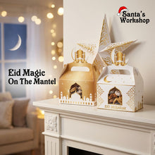 Gift for Her/Him Set of 10, Eid Mubarak Gift Box, Eid Al-Fitr Present Box, Clear Window Paper Box in Castle Shape, Packaging for Ramadan Festival Party, New Year Moon And Star Gift Box, Muslim Festival Party Packaging, Ramadan Presents