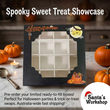 Halloween themed black bakery cookie boxes  6pcs