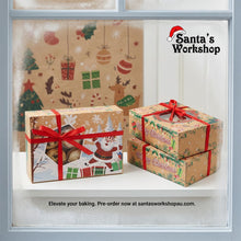 Christmas Bakery Gift Boxes with Clear Window & Ribbon 12PCS | Holiday Cookie, Cake & Treat Boxes 22 x 15.2 x 7cm | Premium Christmas Gift Packaging | Pre-Order