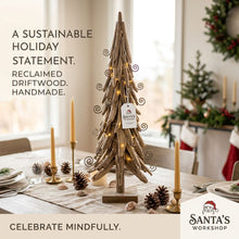 🎄 22.5" (60cm) Unique Driftwood Christmas Tree Decoration – Rustic Handmade Holiday Decor, Coastal Christmas Tabletop Display ✨