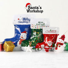 10pcs Christmas pvc stocking candy /cookie Bags