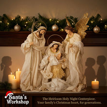 18”Unique Artisian Handmade Premium Exclusive Christmas Nativity Figurines Holy Family with Angel